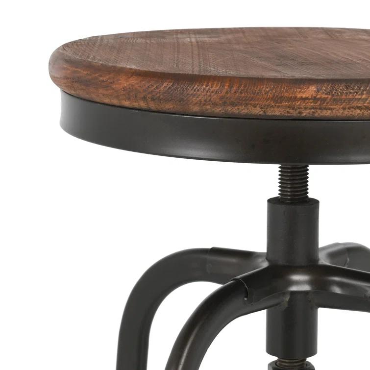 Kosas Home Piper Adjustable Counter Stool Black