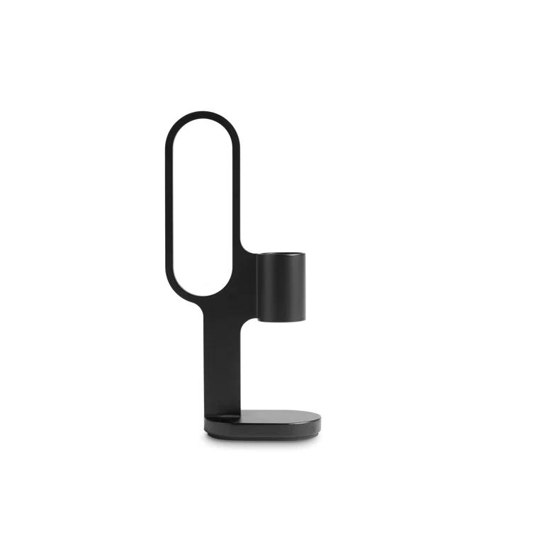 Oxblood Metal Modern Candlestick Holder