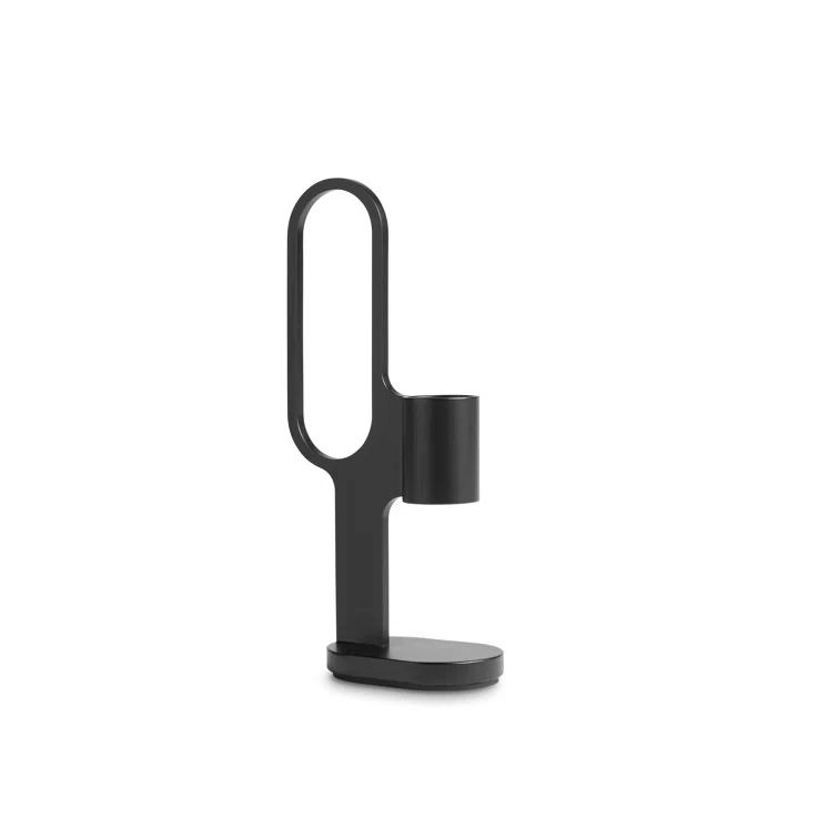 Oxblood Metal Modern Candlestick Holder