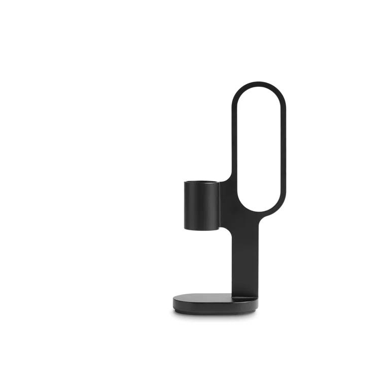 Oxblood Metal Modern Candlestick Holder