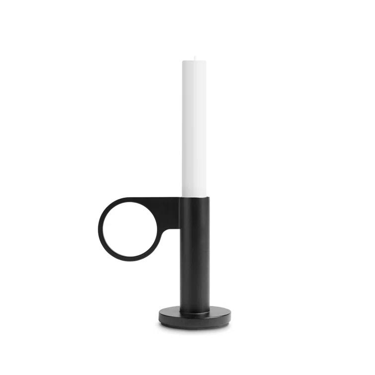 Blu Dot Who Goes There? 5'' H Powder-coated Steel Tabletop Candlestick