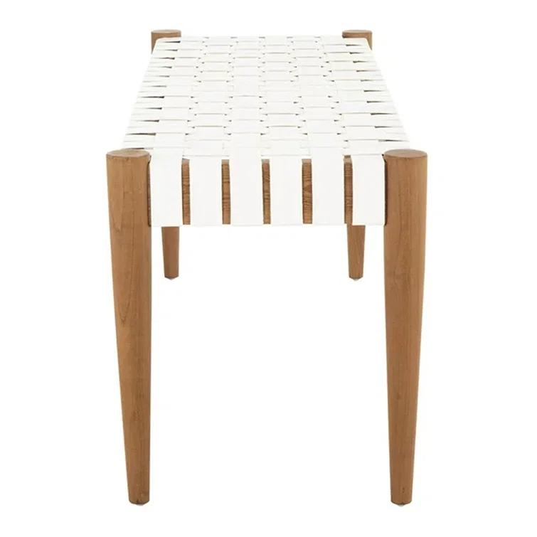 Orin 47" Woven Leather Bench
