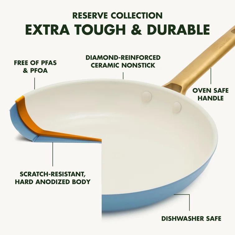 GreenPan Reserve Hard Anodized Healthy Ceramic Nonstick 10 Piece Cookware Set