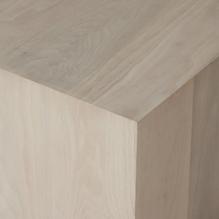 Ashen Walnut Square Wood Coffee Table with Storage