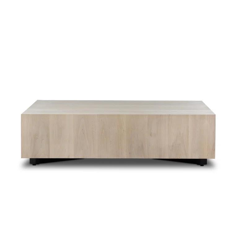Ashen Walnut Square Wood Coffee Table with Storage