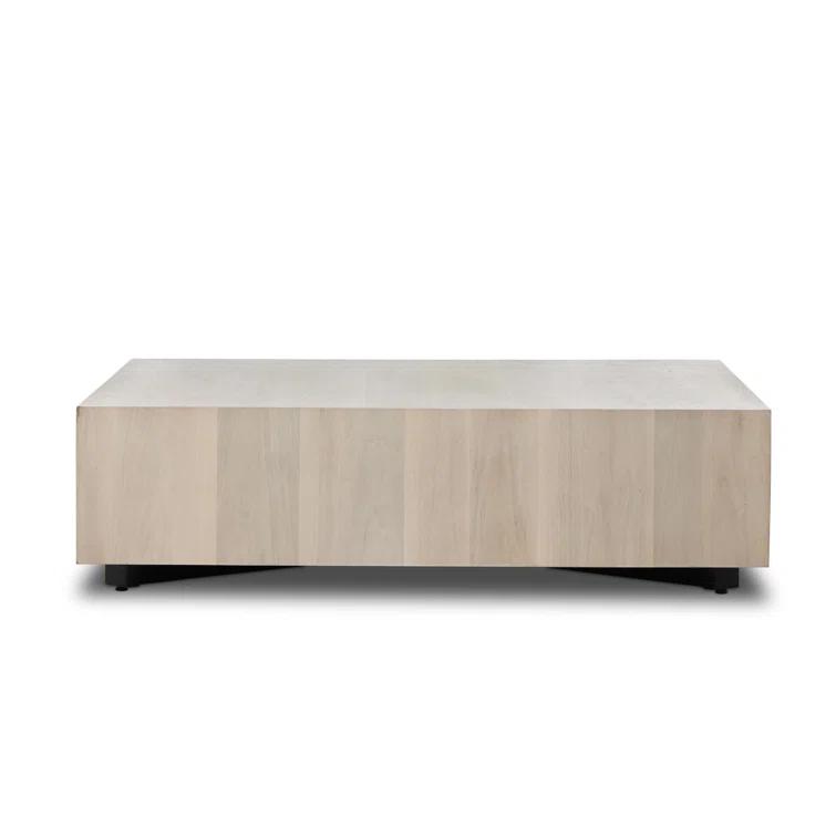 Ashen Walnut Square Wood Coffee Table with Storage