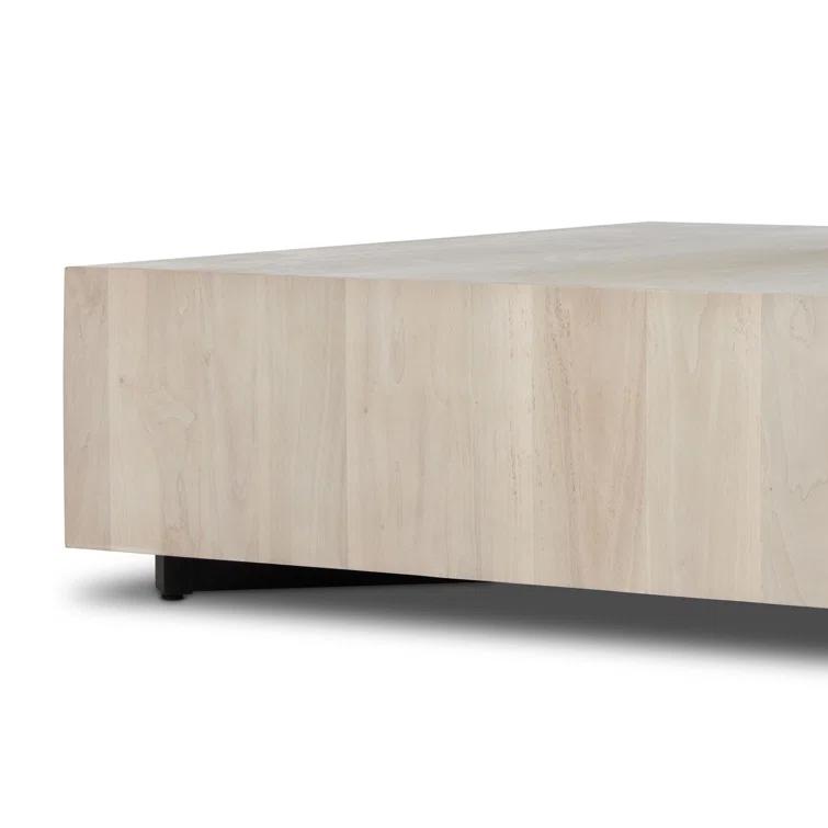 Ashen Walnut Square Wood Coffee Table with Storage