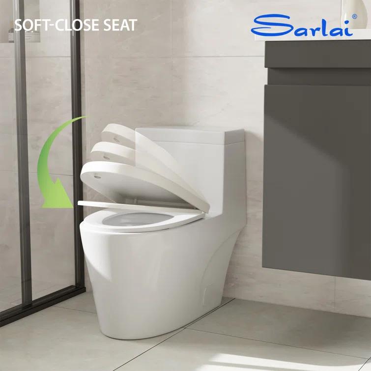 1.28 GPF Elongated Comfort Height One-Piece Toilet with Seat Included