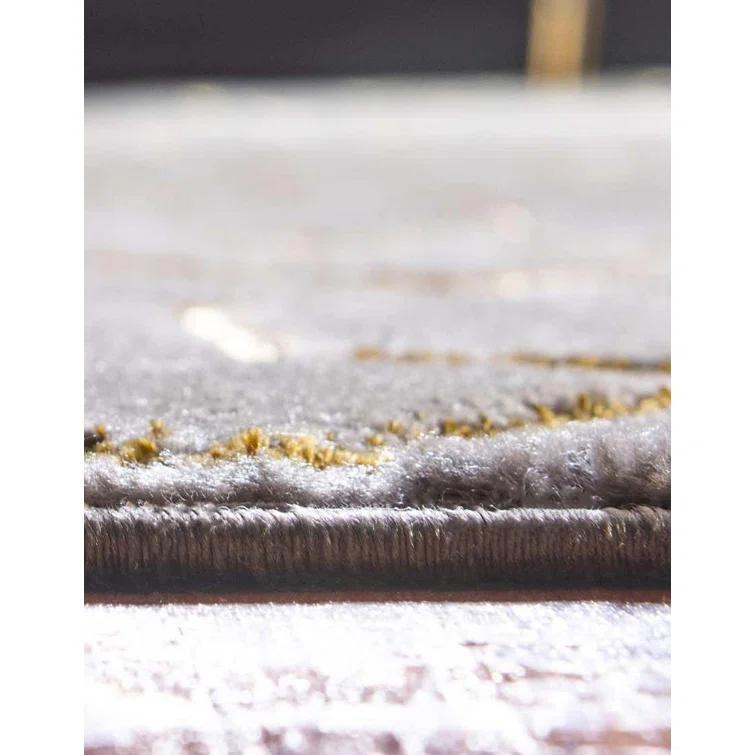 Glam Gray/Gold Area Rug