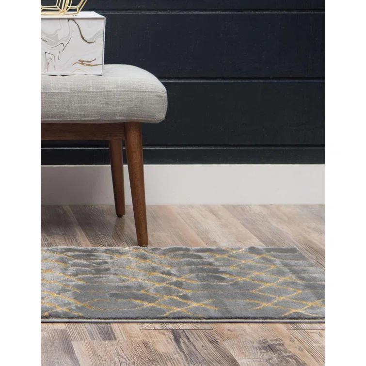 Glam Gray/Gold Area Rug