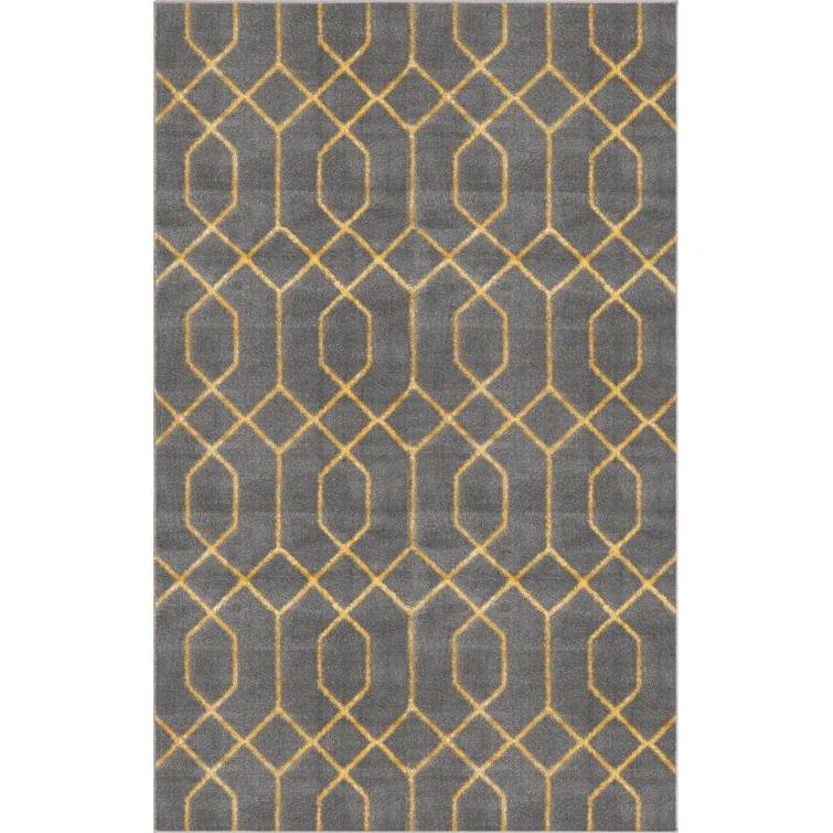 Glam Gray/Gold Area Rug