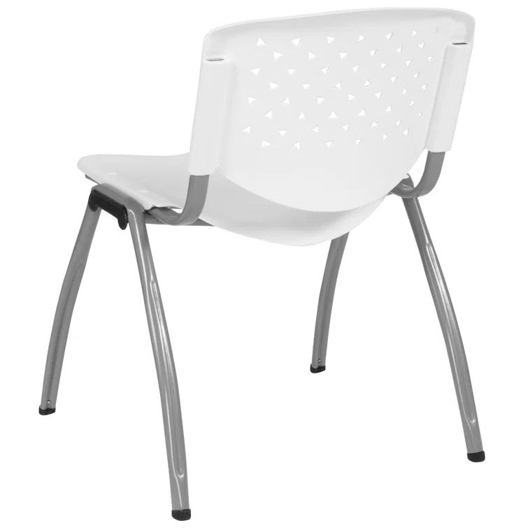 Flash Furniture Memphis 880 lb. Capacity Plastic Stack Chair with Powder Coated Frame