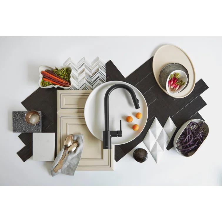 Moen Align One Handle Modern Kitchen Pulldown Faucet with Reflex and Power Clean Technology
