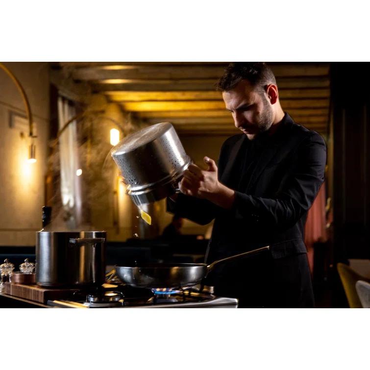 MEPRA Deep Pot with Lid Attiva Pewter Stainless Steel