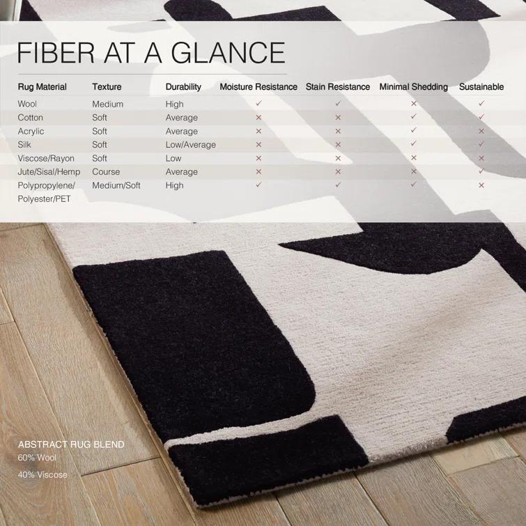 Handmade Abstract Black/ Cream Area Rug (8'X10')