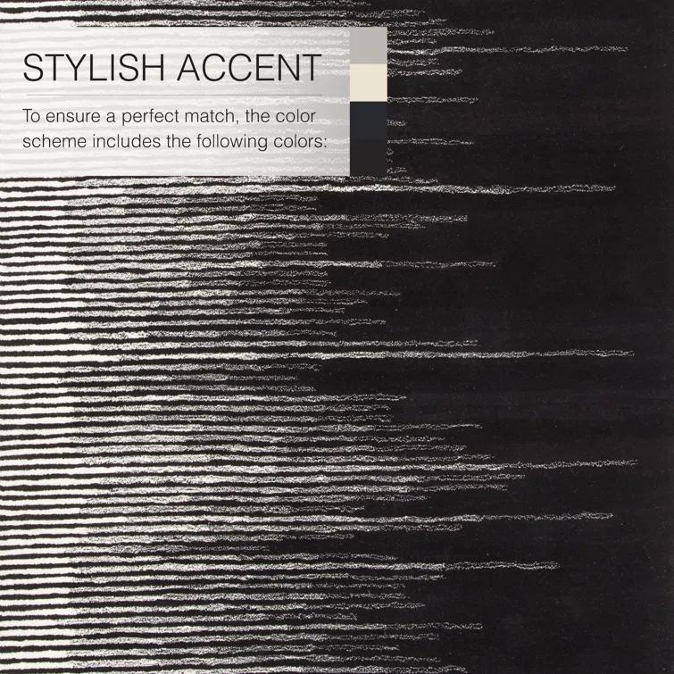 Jaipur Living Soft 9x12 Large Area Rug, Abstract, Black/Cream