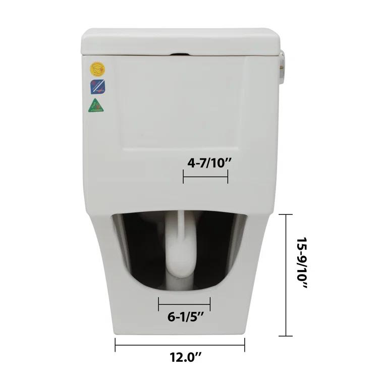 1.28 GPF Elongated Comfort Height One-Piece Toilet with Seat Included