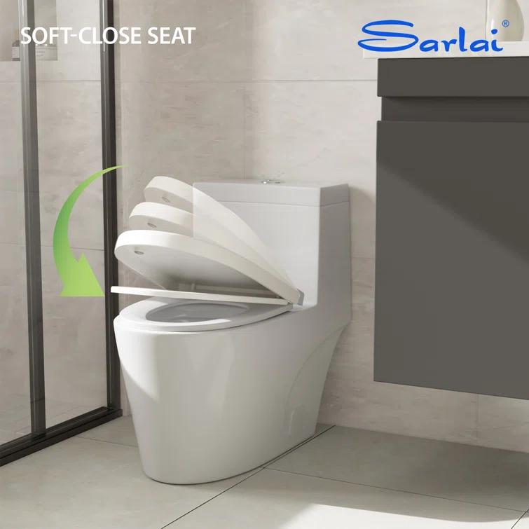 Sarlai S-MT112TD Sarlai 1.6 Gallons GPF Elongated Comfort Height Floor Mounted One-Piece Toilet (Seat Included)