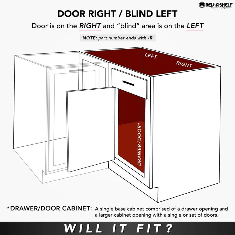Rev-A-Shelf Rev-A-Shelf Contemporary Cloud Blind Corner Organizer for Blind Left Cabinet