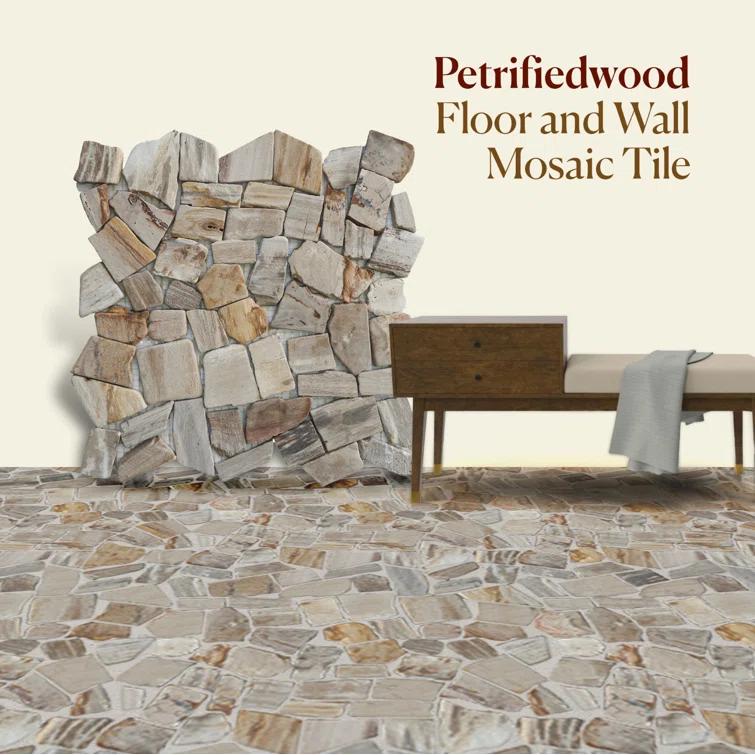 Utah 11.4" x 11.4" Natural Stone Random Mosaic Wall & Floor Tile