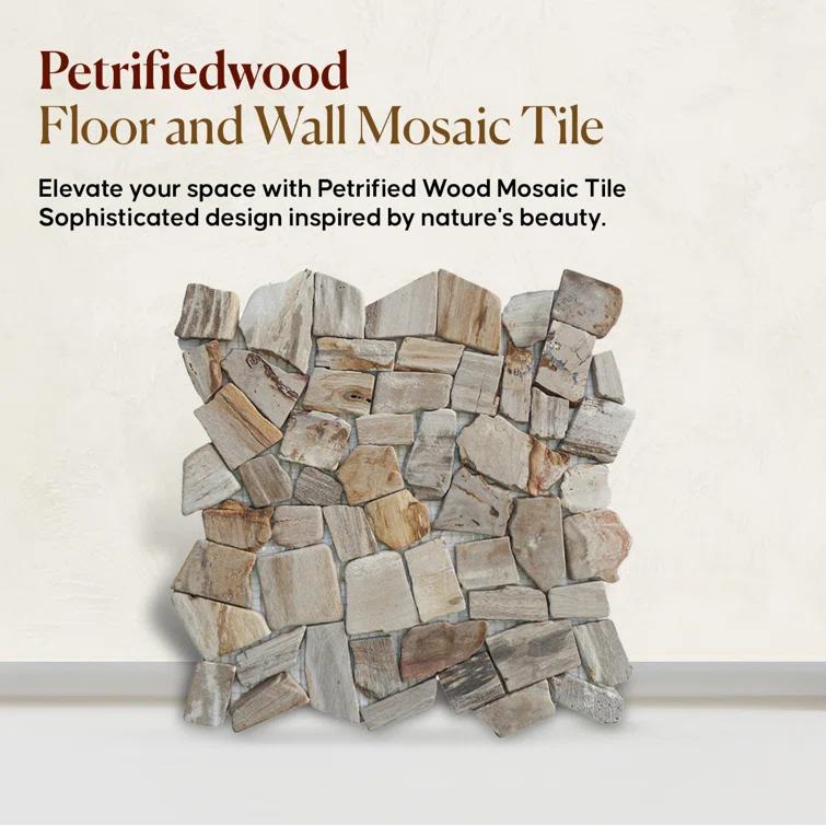 Utah 11.4" x 11.4" Natural Stone Random Mosaic Wall & Floor Tile