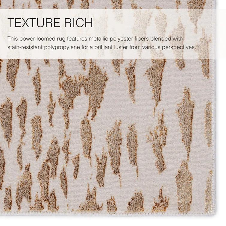 Malilla Animal Print Beige Area Rug