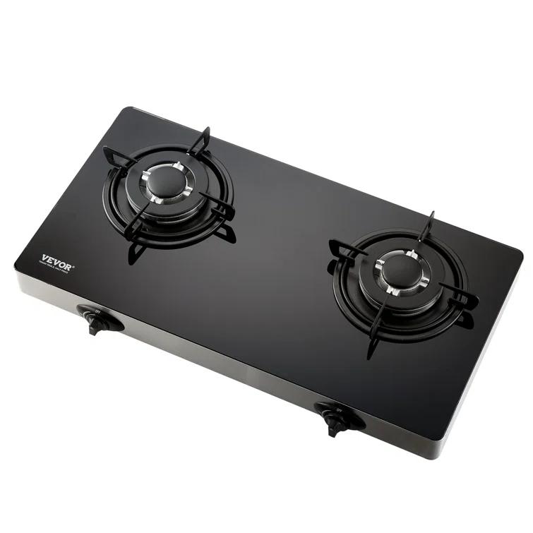 VEVOR 24" Black Natural Gas 2 Burner Cooktop