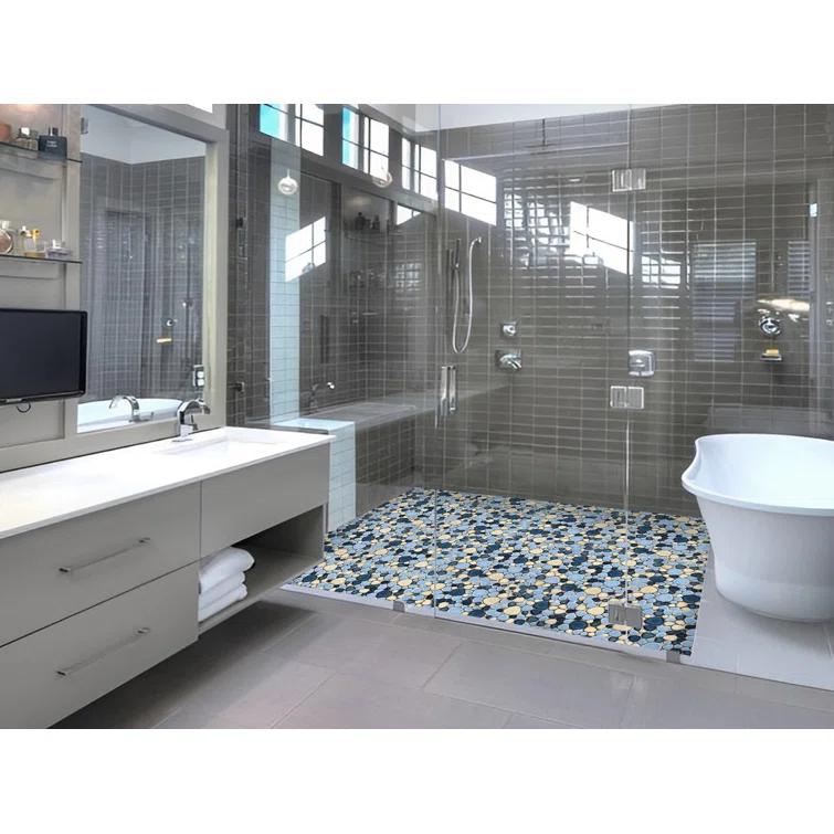 Blue Porcelain Pebbles / Rocks Wall & Floor Tile