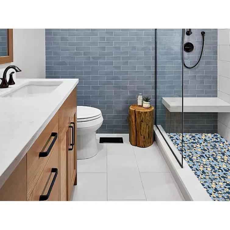 Blue Porcelain Pebbles / Rocks Wall & Floor Tile