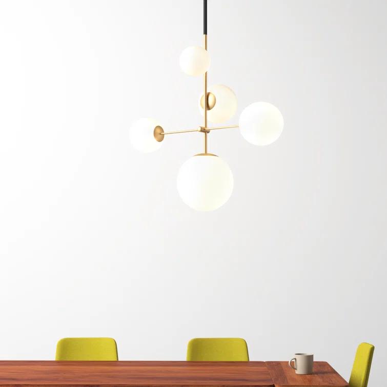 Drake 5 Light Dimmable Sputnik Chandelier