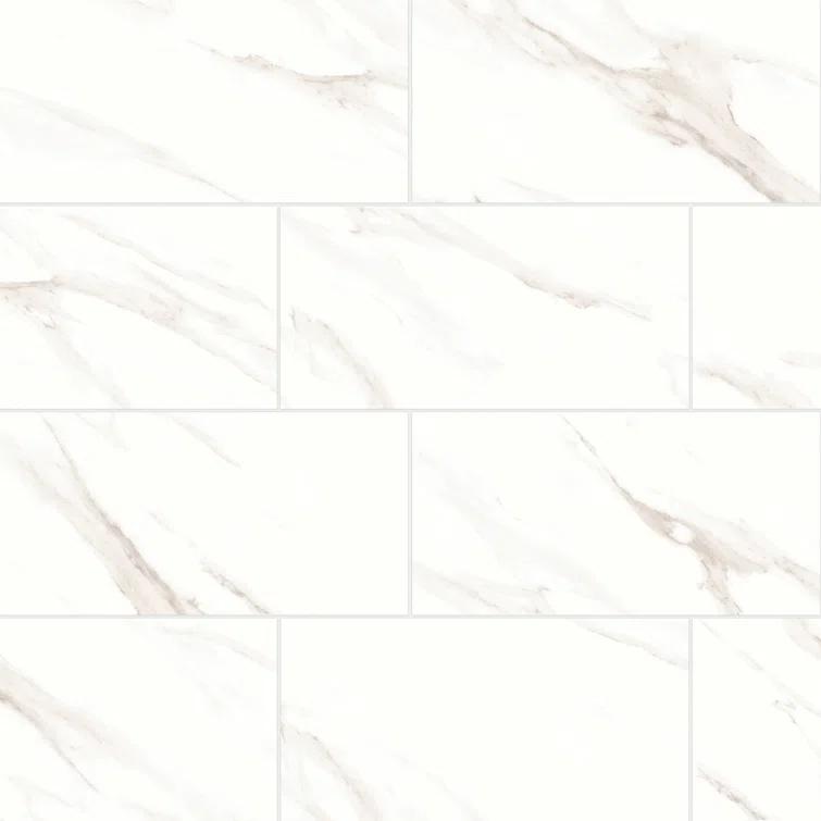Bedrosians Shandar 12" x 24" Porcelain Marble Look Wall Floor Use Tile