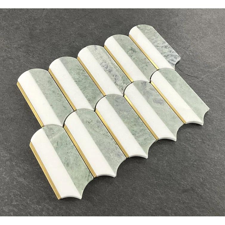 ES Stone Water Jet 3.75" x 6" Novelty Mosaic Wall & Floor Tile (Set of 10)