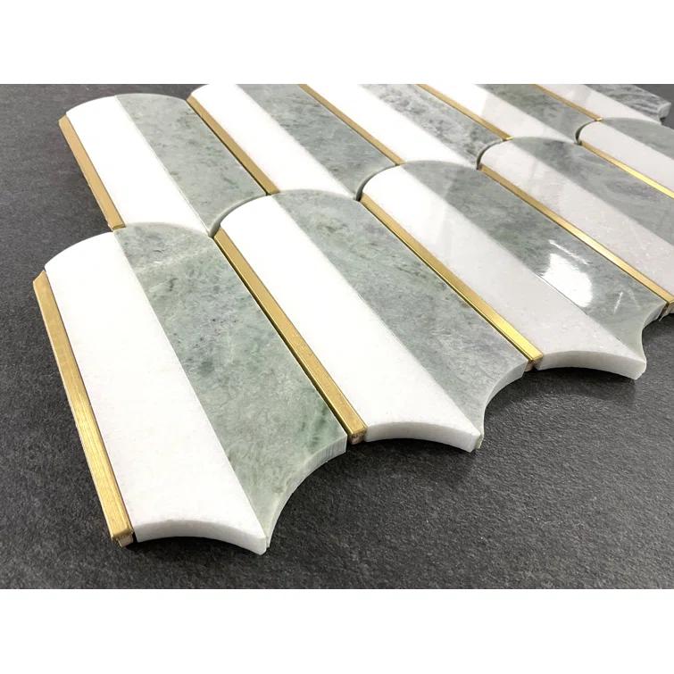 ES Stone Water Jet 3.75" x 6" Novelty Mosaic Wall & Floor Tile (Set of 10)