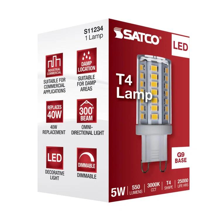 40 Watt Equivalent T4 G9/Bi-pin Dimmable LED Bulb