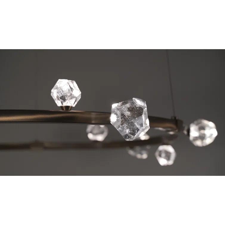 Stella Steel & Crystal Kitchen Linear Suspension