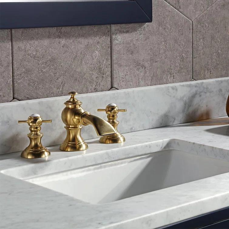 Madison 72" Monarch Blue Double Sink Vanity with Marble Top