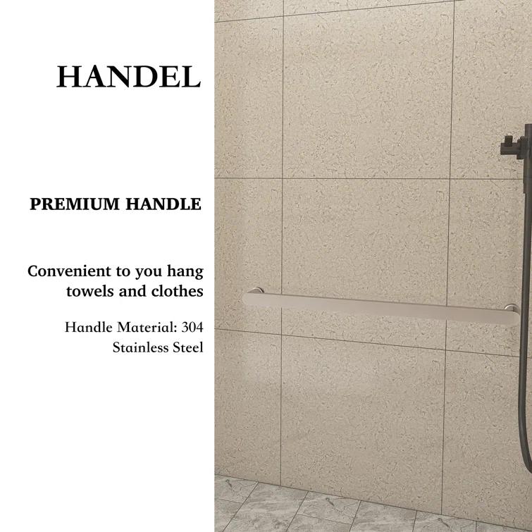 JimsMaison 72" W x 79" H Soft-Closing Double Sliding Frameless Shower Door with Clear Glass JMBGSD03-72BN