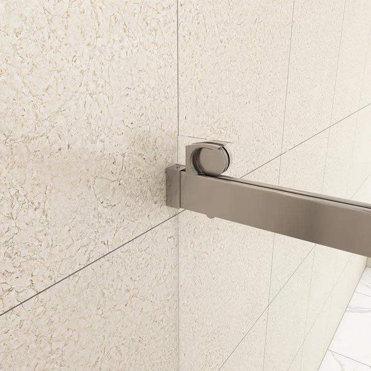 JimsMaison 72" W x 79" H Soft-Closing Double Sliding Frameless Shower Door with Clear Glass JMBGSD03-72BN