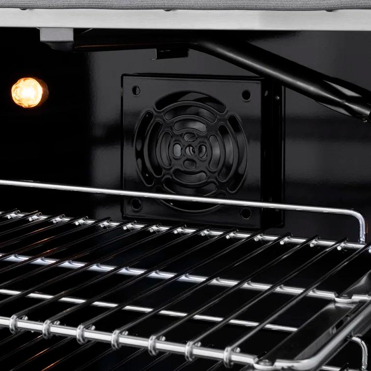 ZLINE 48 in. 6.7 cu. ft. Paramount Double Oven Gas Range W/ 8 Burner Cooktop in Black Stainless Steel (SGRB-48)