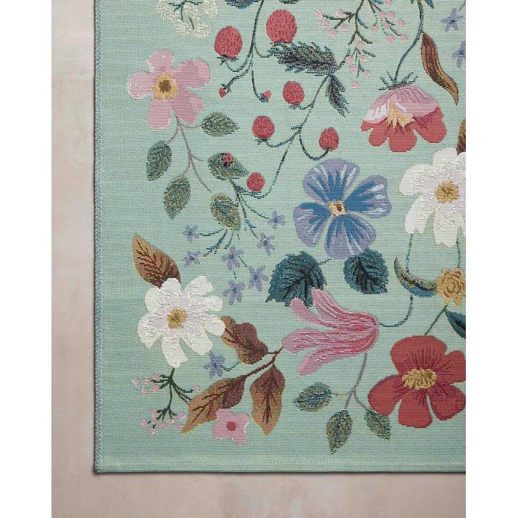 Rifle Paper Co. x Loloi Perennial Mint Indoor / Outdoor Area Rug
