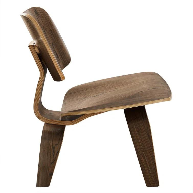 Modway Molded Walnut Plywood Lounge Chair by Modway