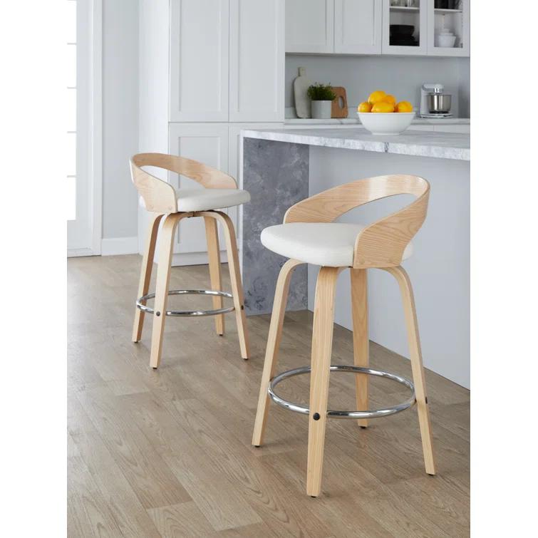 Grotto Swivel Upholstered Counter Stool