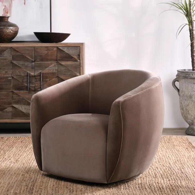 Layla Upholstered Swivel Barrel Chair