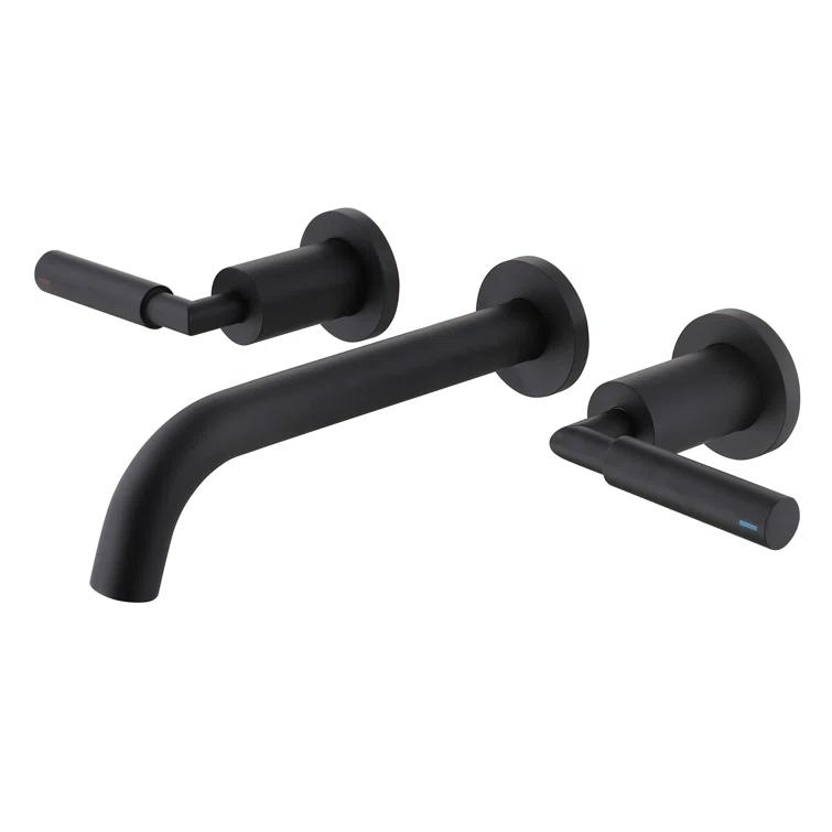 10.08" Widespread Bathroom Faucet 3 Hole, 2-handle Bathroom Sink Faucet with Drain Assembly