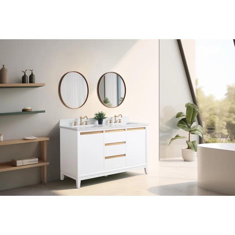 54 Double Bathroom Vanity with Top