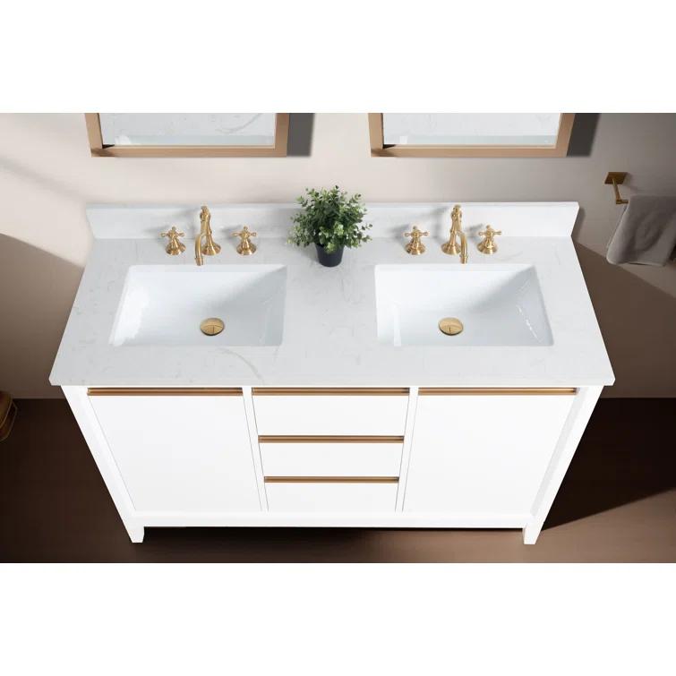 54 Double Bathroom Vanity with Top
