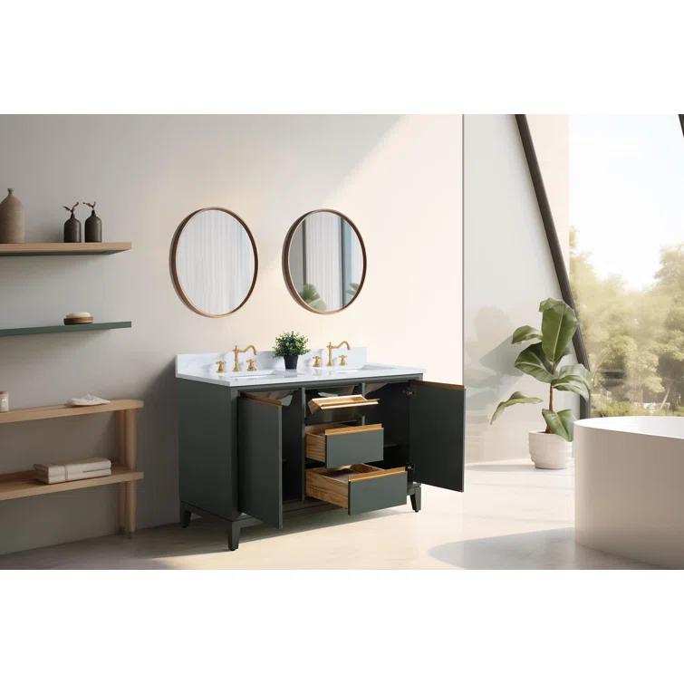 54 Double Bathroom Vanity with Top