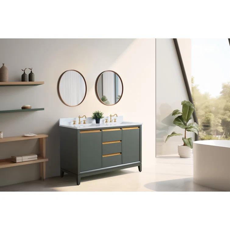 54 Double Bathroom Vanity with Top