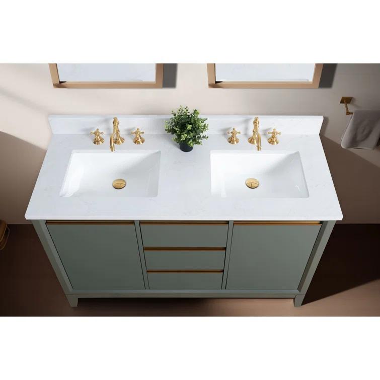 54 Double Bathroom Vanity with Top