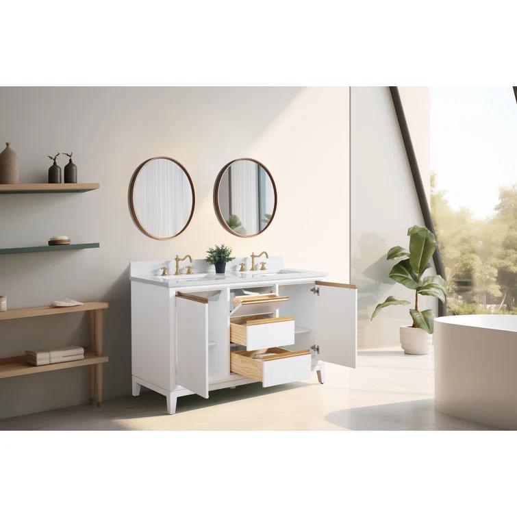 54 Double Bathroom Vanity with Top